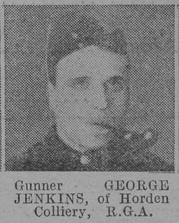 Jenkins G Gnr Royal Garrison Artillery Of Horden Colliery The Vivid 3rd Apr 1915
