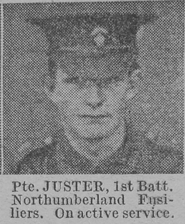 Juster Pte 1st Northumberland Fusiliers The Vivid 3rd Apr 1915