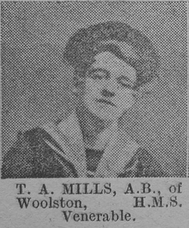 Mills T A AB HMS Venerable Royal Navy Of Woolston The Vivid 3rd Apr 1915
