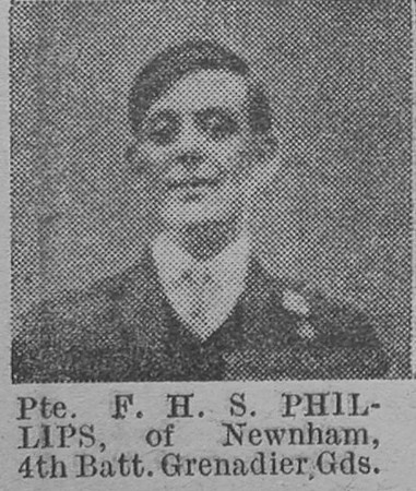 Phillips F H S Pte 4th Grenadier Guards Of Newnham The Vivid 3rd Apr 1915