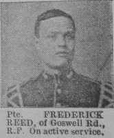 Reed F Pte Royal Fusiliers Of Goswell Road The Vivid 3rd Apr 1915