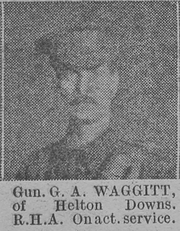 Waggitt G A Gnr Royal Horse Artillery Of Helton Downs The Vivid 3rd Apr 1915