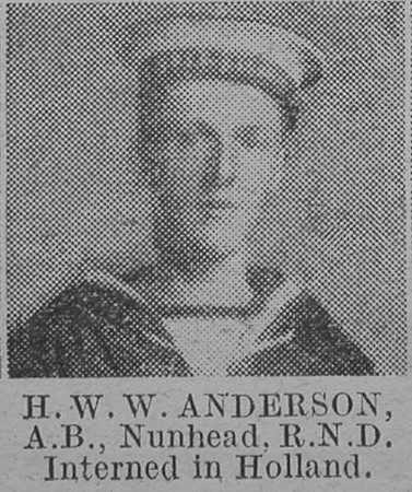 Anderson H W W AB Royal Naval Division Of Nunhead The Vivid 10th Apr 1915