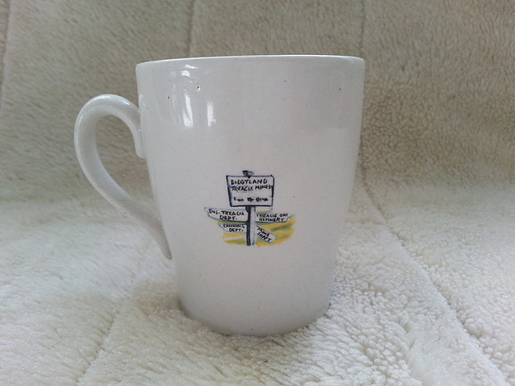 Vintage Ken Dodd And The Diddymen Staffordshire Pottery Mug 1970