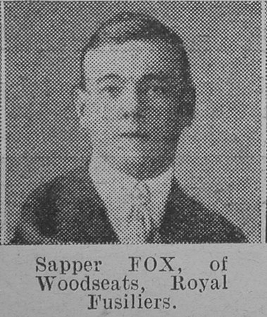 Fox Sapper Royal Fusiliers Of Woodseats The Vivid 10th Apr 1915