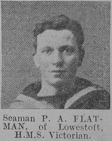 Flatman P A Seaman HMS Victorian Royal Navy The Vivid 10th Apr 1915