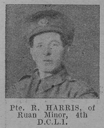 Harris R Pte 4th Duke Of Cornwalls Light Infantry Of Ruan Minor The Vivid 10th Apr 1915