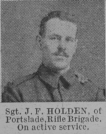Holden J F Sergt Rifle Brigade Of Portslade The Vivid 10th Apr 1915