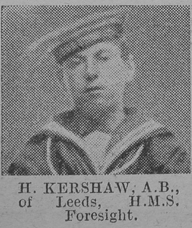 Kershaw H AB HMS Foresight Royal Navy Of Leeds The Vivid 10th Apr 1915