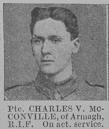 McConville C V Pte Royal Irish Rifles Of Armagh The Vivid 10th Apr 1915