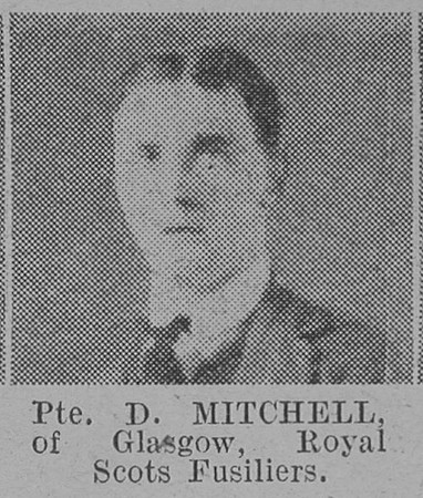 Mitchell D Pte Royal Scots Fusiliers Of Glasgow The Vivid 10th Apr 1915