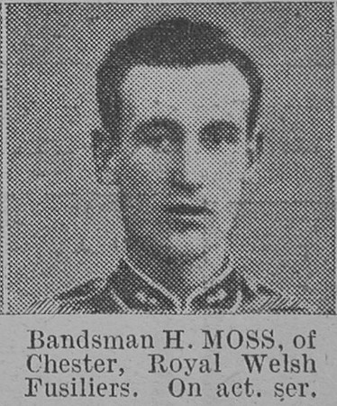 Moss H Bandsman Royal Welsh Fusiliers Of Chester The Vivid 10th Apr 1915