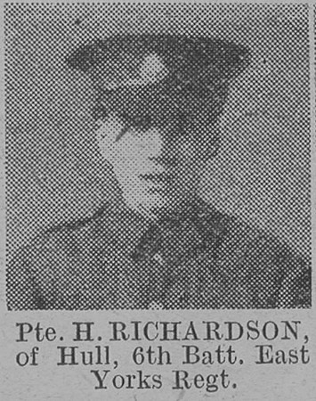 Richardson H Pte 6th East Yorks Regiment Of Hull The Vivid 10th Apr 1915