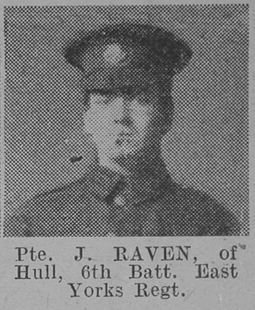Raven J Pte 6th East Kent Regiment Of Hull The Vivid 10th Apr 1915
