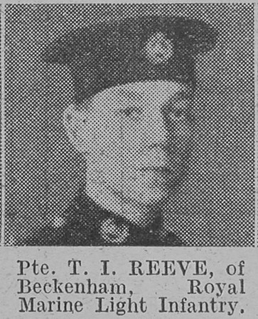 Reeve T I Pte Royal Marine Light Infantry Of Beckenham The Vivid 10th Apr 1915