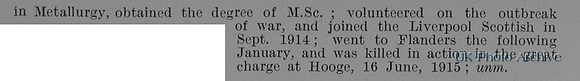 Hillis S D Pte 3583 10th Kings Liverpool Regiment Obit Part 2