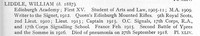 Liddle W Captain 9th Royal Scots Obit