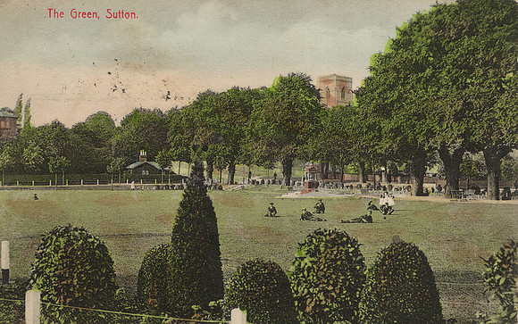 Sutton Green 1908 Postcard To Mrs Potter 108 Sydenham Road North, West Croydon