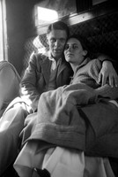 Travelling On A Train In The 1940s