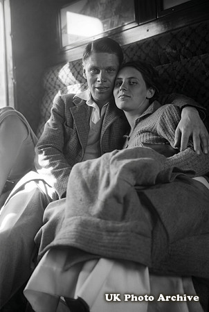 Travelling On A Train In The 1940s