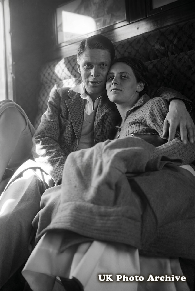 Travelling On A Train In The 1940s