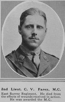 Farey C V 2nd Lt MC East Surrey Regt The Sphere 20th Apr 1918