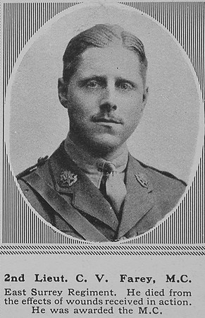 Farey C V 2nd Lt MC East Surrey Regt The Sphere 20th Apr 1918