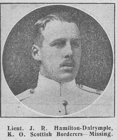 Hamilton-Dalrymple J R Lt Kings Own Scottish Borderers The Graphic 5th Sep 1914