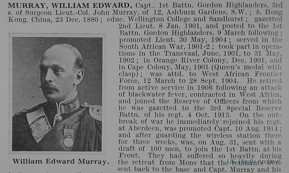 Murray W E Captain 1st Gordon Highlanders Obit Part 1