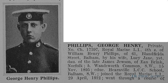 Phillips G H Pte 17397 Royal Marine Light Infantry Obit Part 1