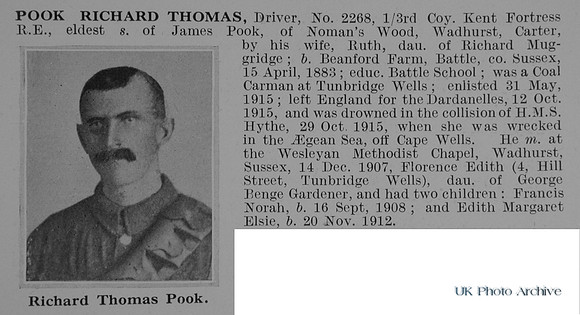 Pook R T Dvr 2268 Royal Engineers Obit