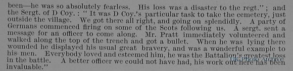 Pratt L H 2nd Lt 18th London Regiment Obit Part 2