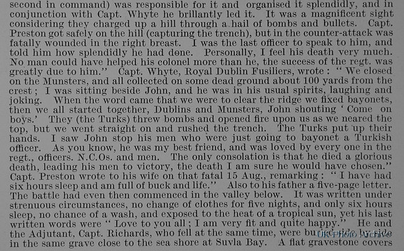 Preston A J D Captain 2nd Royal Dublin Fusiliers Obit Part 2
