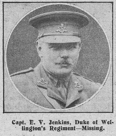 Jenkins E V Captain West Riding Regiment The Graphic 5th Sep 1914