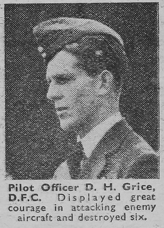 Grice D H Pilot Officer DFC Royal Air Force
