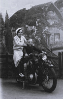 Dora Ramsey And Her Nephew Wilfred Sutton At Blackpool 4th Aug 1932