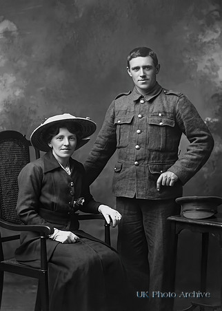 A First World War Soldier With His Wife