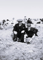 William Sutton With His Son Wilfred At The Beach 1930s