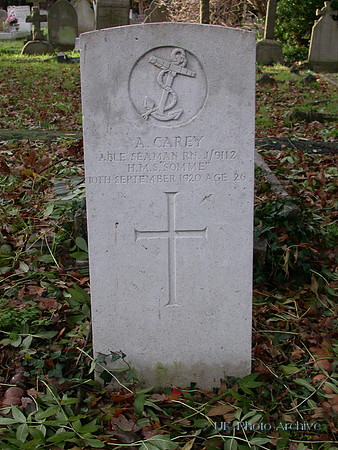 Carey A AB J/9112 HMS Somme Royal Navy CARSHALTON (ALL SAINTS) CHURCHYARD
