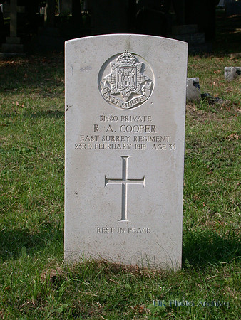 Cooper R A Pte 31480 East Surrey Regiment  ASHTEAD (ST. GILES) CHURCHYARD
