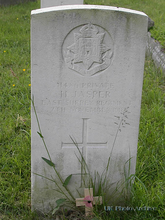 Jasper H Pte 11486 East Surrey Regiment SUTTON CEMETERY