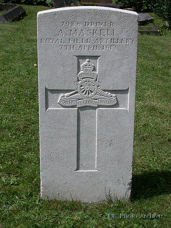 Maskell A Dvr 7986 Royal Field Artillery EPSOM CEMETERY