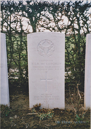 McLaughlin H G B Lt 7th Seaforth Highlanders  WARLENCOURT BRITISH CEMETERY