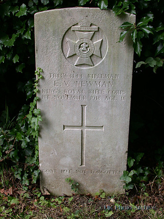 Newman E V Rfn TR/3164144 53rd King's Royal Rifle Corps WALTON-ON-THE-HILL (ST. PETER) CHURCHYARD