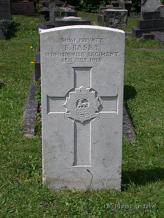 Rasey F Pte 30161 3rd Bedfordshire Regiment EPSOM CEMETERY