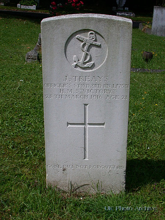 Treays J Officer's Steward 3rd Class L/7531 HMS Victory Royal Navy EPSOM CEMETERy