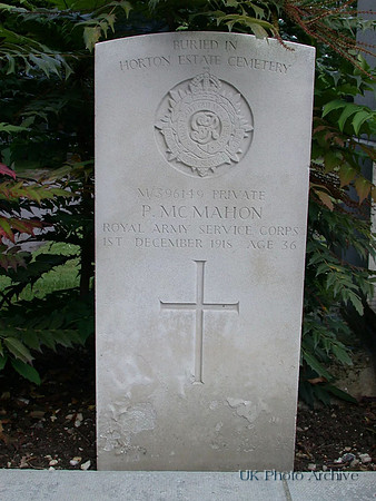 McMahon P Pte Royal Army Service Corps