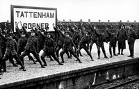 1st Battalion London Regiment At Swedish Drill On Tattenham Corner Station Platform
