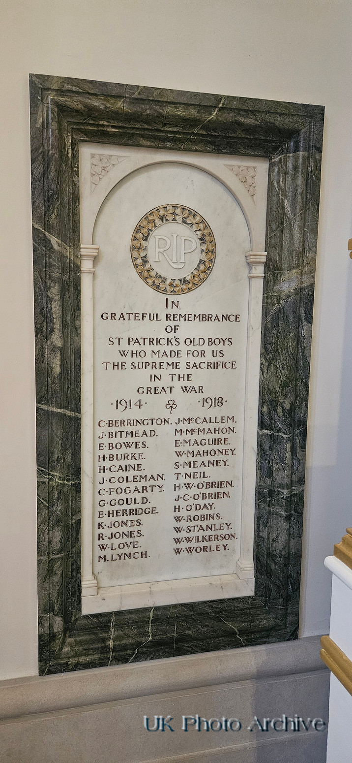 War Memorial St Patricks Church Soho