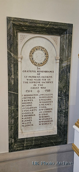 War Memorial St Patricks Church Soho